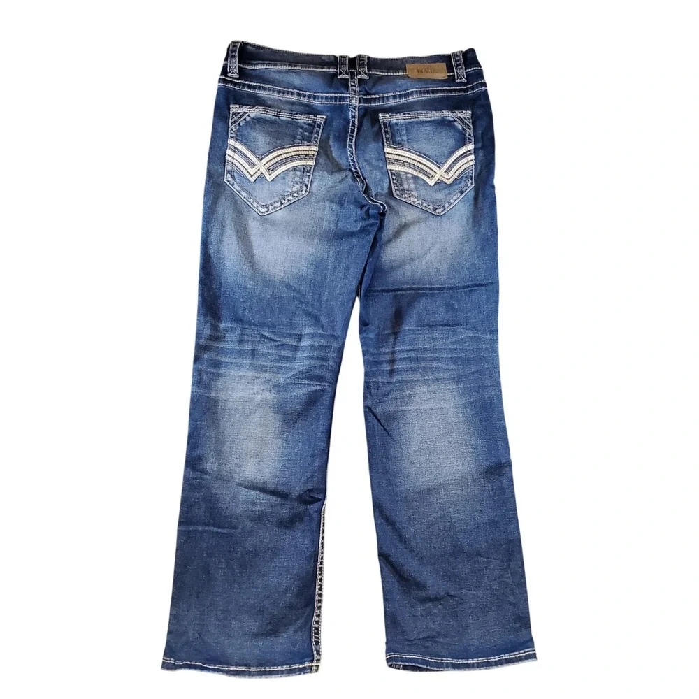 Buckle Black Fit No 29 Bootleg Jeans Mens 36R Medium Wash Thick Stitch BBLA9011 - Picture 1 of 12